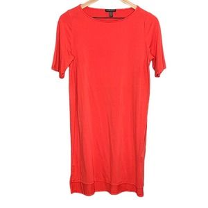 Eileen Fisher Women’s Chutney Fine Tencel Stretch Jersey Ballet Neck Dress Sz S